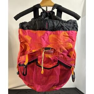 🔥RARE🔥Vintage 90s Y2K GAP Nylon Tech Backpack Book bag Pink & Black Adjustable